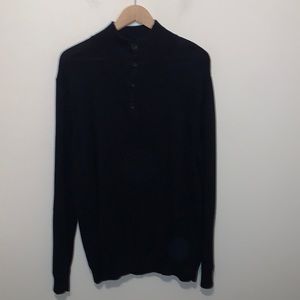 American Eagle Outfitters Navy Blue Half Placket Sweater